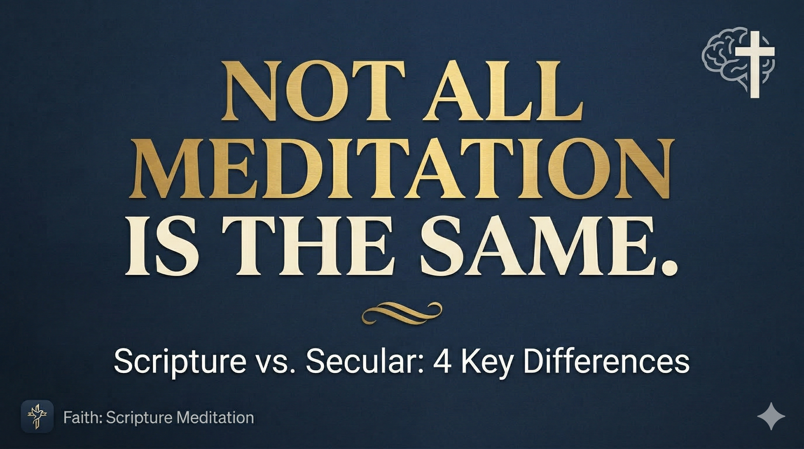 Scripture Meditation vs Secular Meditation: What's the Difference?